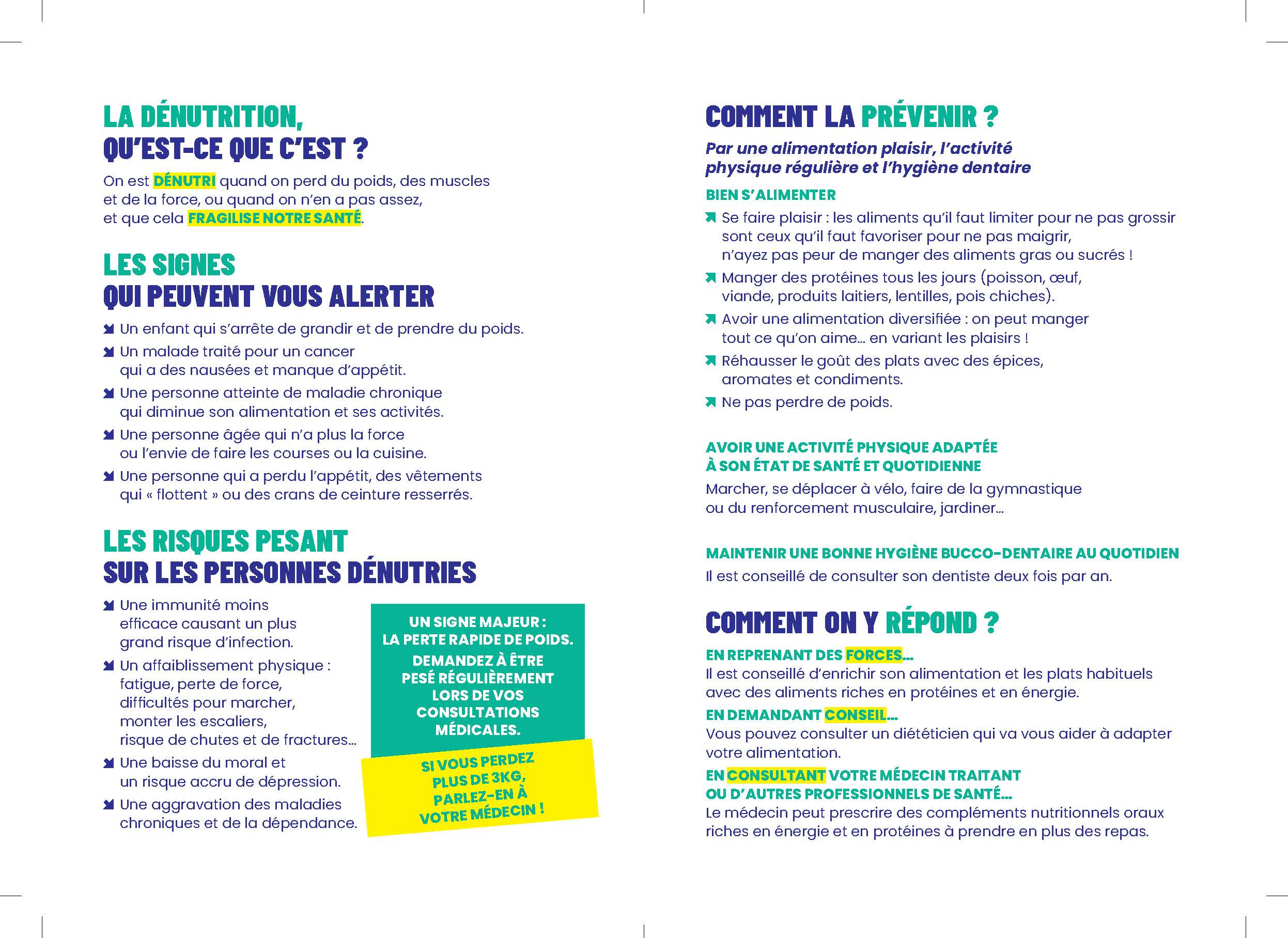 Dénutrition : Engagement de France-Denturiste et Ses Étudiants 3 La dénutrition-La prévenir